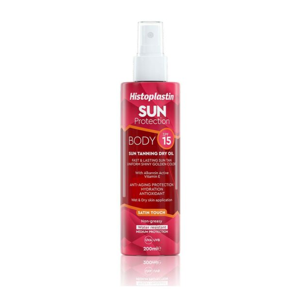 Histoplastin Sun Body Sun Tannning Dry Oil Satin Touch SPF 15 200ml