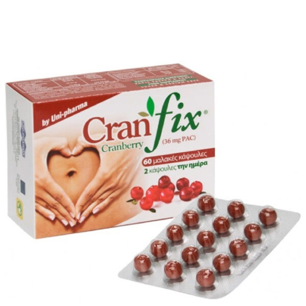Uni-Pharma Cranfix Cranberry 60 Μαλακές Κάψουλες