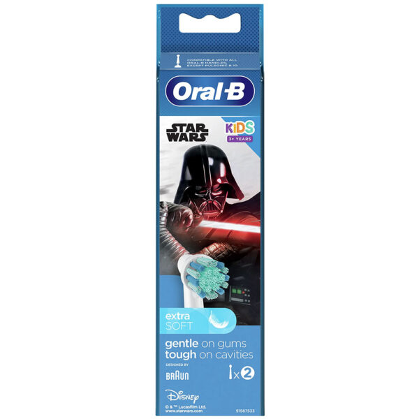 Oral-B Ανταλλακτικά Βουρτσάκια Για Ηλεκτρική Οδοντόβουρτσα Stages Power Star Wars 3y+ 2 Τεμάχια